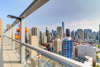 Studio and convertible apartments with lake michigan and chicago skyline views